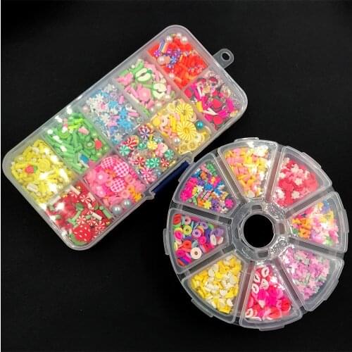 1Box Slime Beads Fruit Slice Hot Clay Sprinkles for Crafts Slime Filling Accessories DIY Nail Art Decoration Toys Supplies