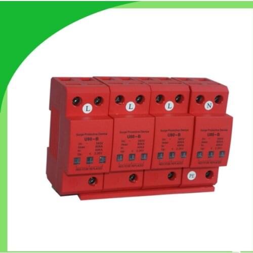 U80-B 275V 385V 420V 80ka 4pole Surge Protector Surge Arresters Transient Voltage Surge Suppressor