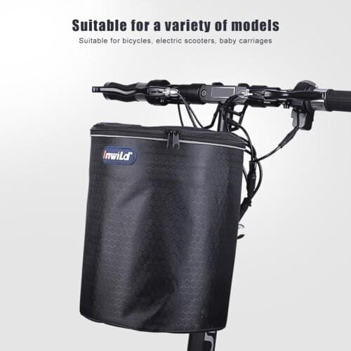 Bike Handlebar Bag Bike Basket Bicycle Front Bag With Reflective Strap For Shopping Scooters Balance Bikes Supplies