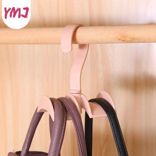 360 drgee Rotation handBag hanger Closet Organizer Rod Hanger Handbag Storage Purse Hanging Rack Holder Hook Bag Clothing Hang