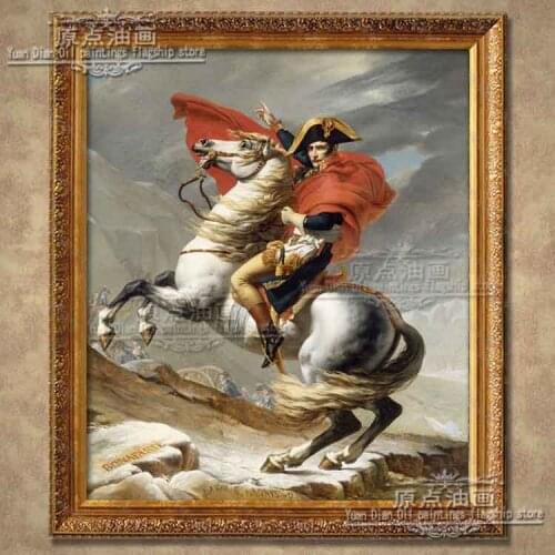 High quality Napoleon riding a triumphant return good luck hand painted oil painting horse running portrait picture handmade