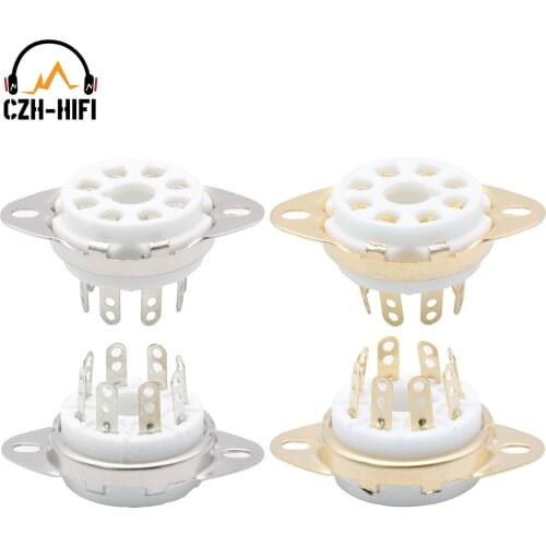 1PC 8PIN K8A OCTAL TUBE SOCKET Ceramic Gold Plated VALVE BASE for KT88 EL34 5881 6SL7 6CA7 6L6 5AR4 Vintage Audio Amplifier DIY