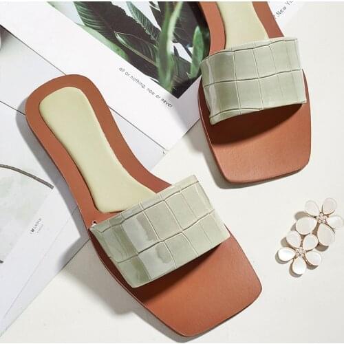 2021 Summer Slippers Flop Flip Shoes Women Slippers Flat With Sandals Woman Indoor Slides Female Shoes Fashion Sandals For Lady