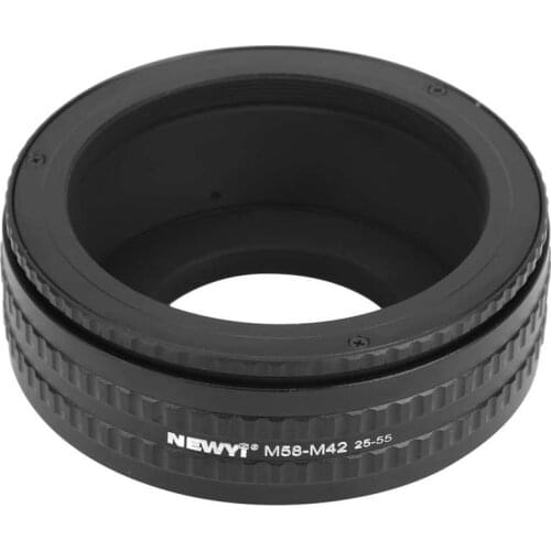Photo studio NEWYI M58-M42 25-55mm Camera Adjustable Focusing Helicoid Adapter Macro Extension Tube fotografia acessorioes