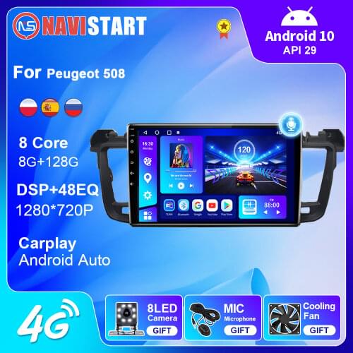 Android 9.0 Car Radio Multimedia Player For Peugeot 508 2011 2012 2013 2014 2015 2018 4G WIFI Video GPS Navigation 2 Din No DVD