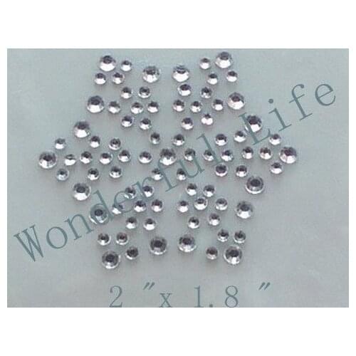 Free shipping 100PCS/lot Crystal Clear Snowflake Frozen Shining Bling Hotfix Rhinestone iron on in super quality