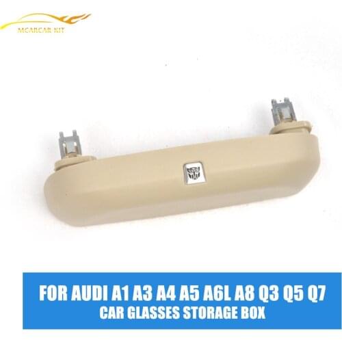 21*7*3.5CM Beige Car Glasses Storage Box Case Holder for Audi A1 A3 A4 A5 A6L A8 Q3 Q5 Q7