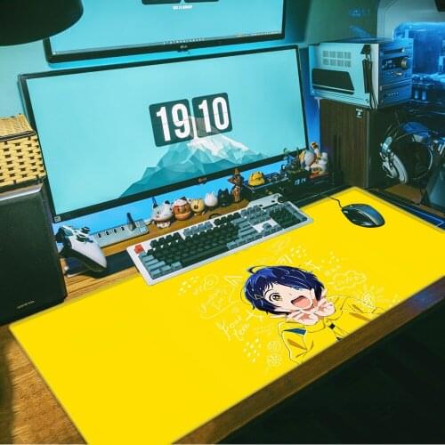 Wonder Egg Priority Anime Gaming mousepad Computer Gaming Mousepad Anti-slip Natural Rubber with Locking Edge Mouse Mat