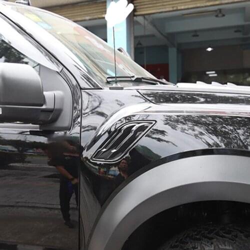 For Ford Raptor F150 2017 2018 2019 2020 Car Styling Car 3D gill Side Air Vent Fender Cover Hole Intake Duct Flow Grille Trims