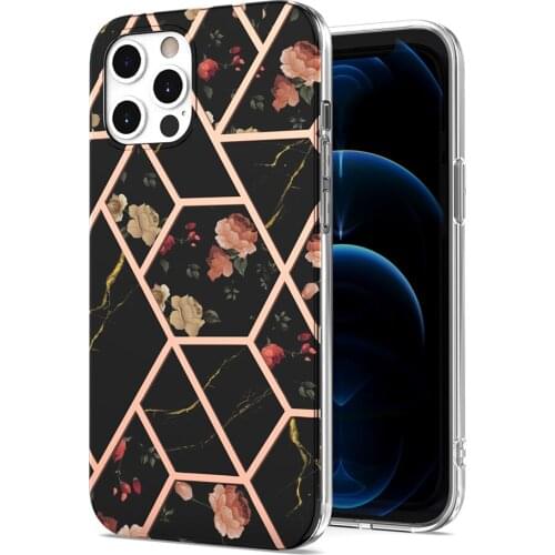 For Xiaomi 11i 10T POCO F3 M3 X3 NFC 10 Lite Redmi K30S K40 Pro 9A 9T Glossy Bronzing Geometric Marble Case Soft TPU Bumper Etui