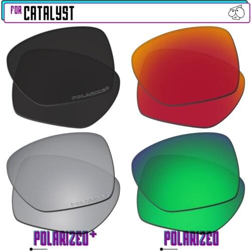 EZReplace Polarized Replacement Lenses for - Oakley Catalyst Sunglasses - BkSrP Plus-RedGreenP