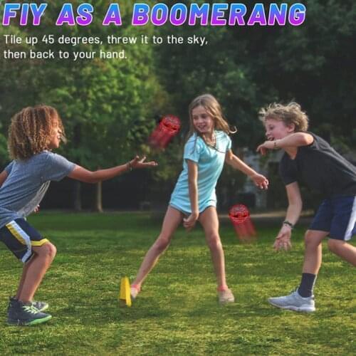 Flynova Pro Boomerang Flying Spinner Ball Glowing Drone Toy Flying Led Toy Hand Operated Gift Adults Xmas Kids Gift