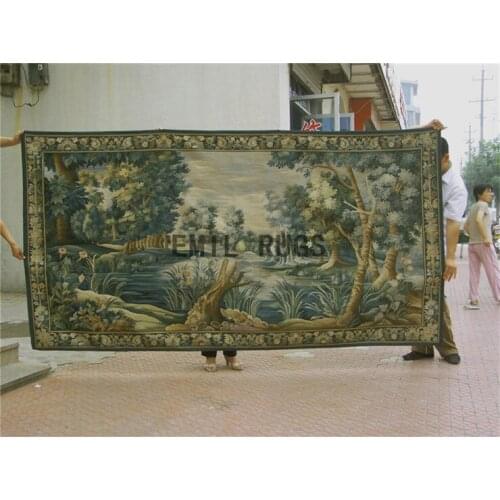 Tapestry Of Rectangular Shape Wall Hangings Tapestries Vintage French Aubusson Tapestry Wool