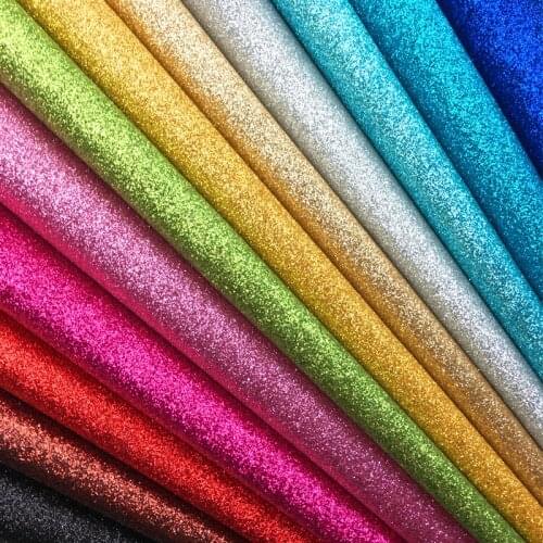 Faux Glitter Synthetic Leather Fabrics PU Sequins glitter fabric wall Decorative Artificial Leather sewing Material 100*140cm