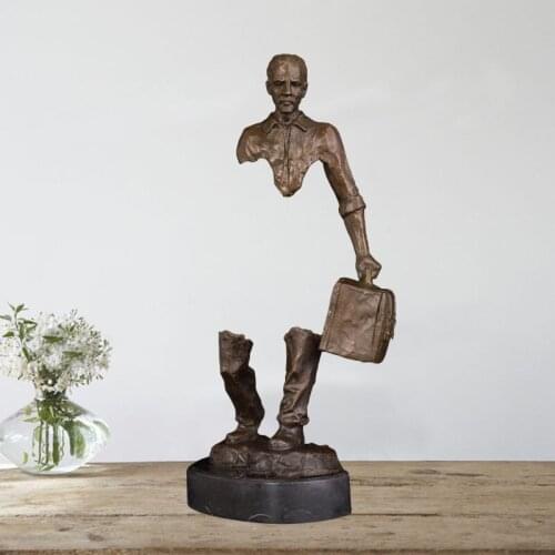 Ivorique Bronze artist art statue bronze statue sculpture walking man statue for home decoration sculpture for decorative