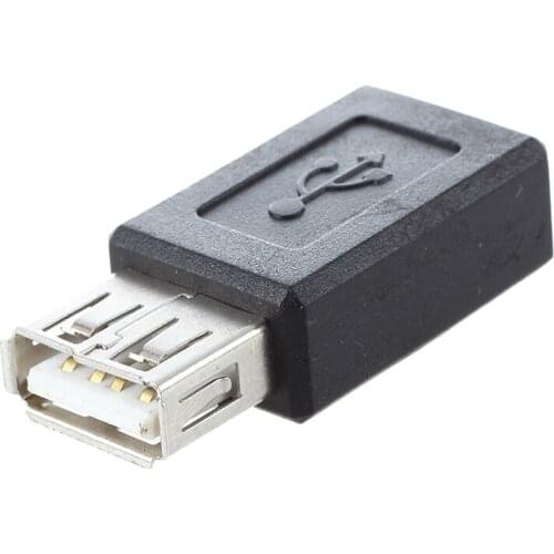 Quality Black USB 2.0 Type A Female to Micro USB B Female Adapter Plug Converter