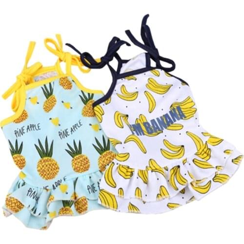 Cute Fruit Dog Dress Summer Couple Pet Dog Clothes For Small Dogs Chihuahua Clothing Ropa Perro Puppy Pet Costume For Dogs Vest
