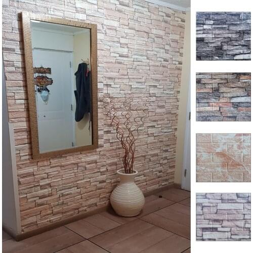 Foam 3D Wall Stickers Self Adhesive Wallpaper Panels Home Decor Living Room Bedroom House Decoration Bathroom Brick Wall Sticker