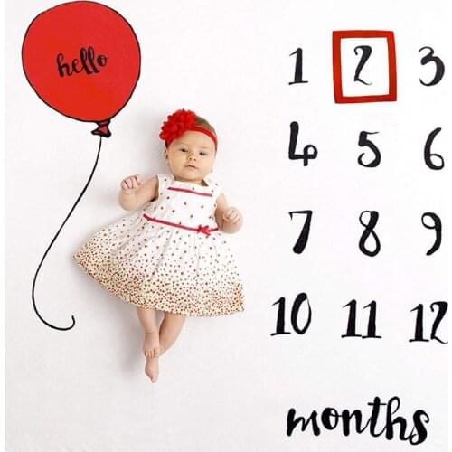 Baby Milestone Blanket Growth Milestone Blanket Photography Prop Background Cloth Newborn Infant Baby Photography Blanket