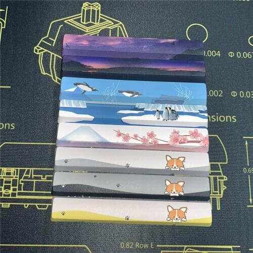 Cherry Blossom Personalized Keycap PBT OEM Profile Five-sided Thermal Sublimation Key Cap for Mechanical Keyboard 6.25U Space