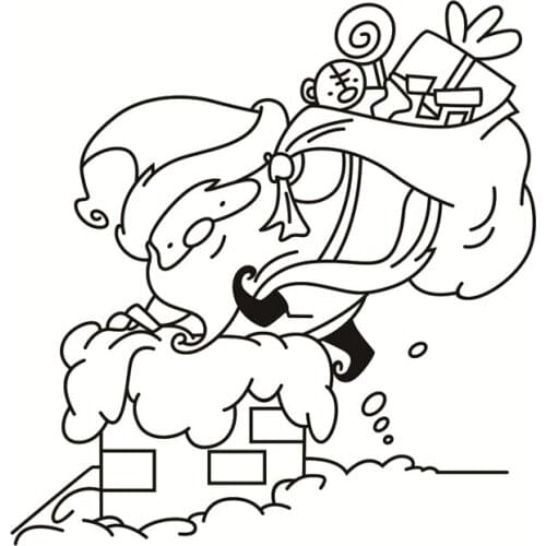 Santa Claus Transparent Silicone Rubber Stamp Sheet Cling Scrapbooking DIY Cute Pattern Photo Album PaperCard Stamp