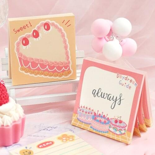 Sweet Girl Cake Loose Leaf Memo Pad Message Sticky Notes Decorative Daily Notepad Note Paper Memo Stationery Office Supplies