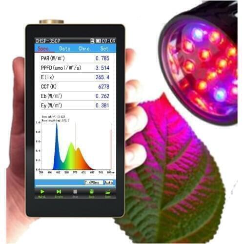 350-800nm OHSP350P Par PPFD Spectrometer CCT CRI Tester