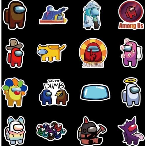 Among Us Originales Tattoo Sticker Random 50 PCS Action Figure AmongUs Cartoon Waterproof Sticker Kids Christmas Birthday Gift
