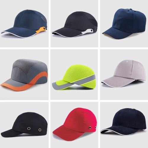 Reflective Work Safety Protective Helmet Bump Cap Hard Inner Shell Baseball Hat Style For Work Factory Shop Head Protection