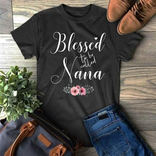 Womens Blessed To Be Called Nana Shirt Christmas Gigi Mimi Gift Breathable Tee Shirt