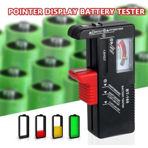 1PC New Portable Battery Capacitance Tester Universal Checker AAA 9V Digital AA Tool Portable C D Diagnostic Volt Cell Butt A4A9