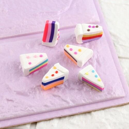 10pcs 12*21mm Colorful Food Cake Shape Resin Cabochon Ornament Accessories Jewelry DIY Accessories Material Clay Beads Charms