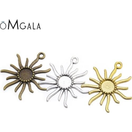 10pcs/lot 12mm Inner Size Classic 3 Colors Plated One Sided Single Hanging Simple Style Cabochon Base Setting Earrings Pendants