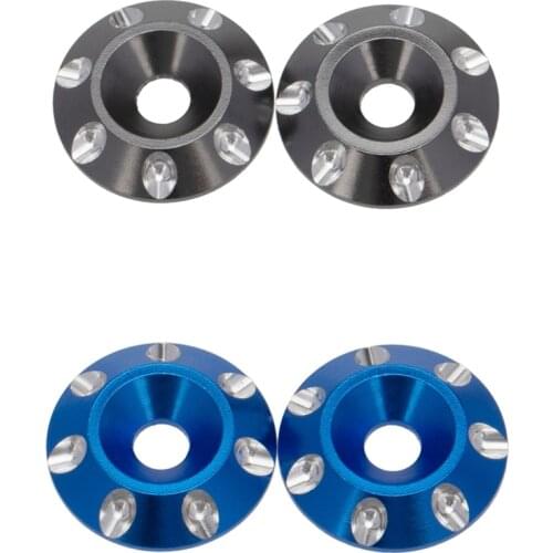 2 Set Metal Tail Wing M3 Countersunk Screws Washers,Navy Blue & Titanium