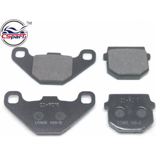 2 Pairs Semi-metallic non-asbestos REAR FRONT BRAKE PADS 50cc - 250cc ATV Quad Go Kart most chinese Dirt Pit Bike