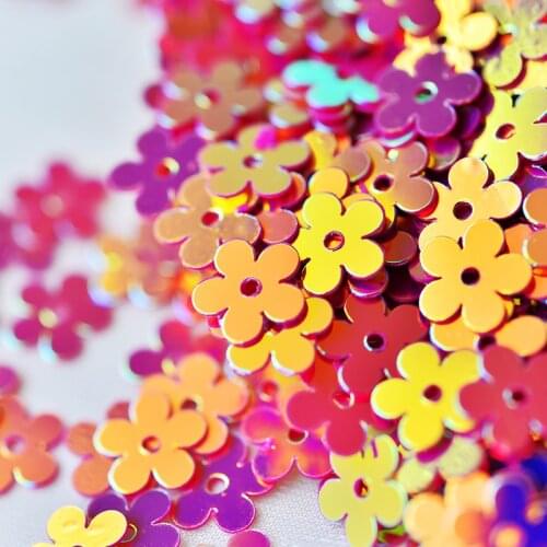 20g 7mm plum flower loose sequins sewing Paillettes Wedding Decoration clothes shoes bags Caps headwear DIY Needlework Accessory