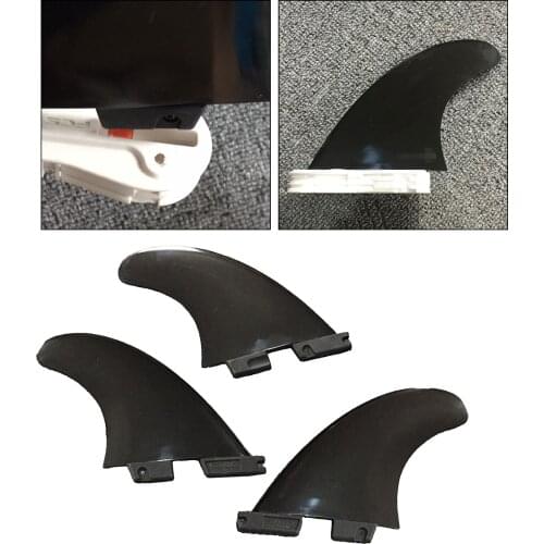 3 Pieces Fiberglass Surfboard Center Fin Thruster Reinforced Surf