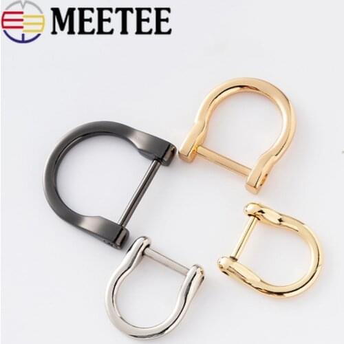 5pcs 15/18/25mm D Ring Metal Screw Clip Buckles For Bag Strap Clasps Hooks High Quality Keychain DIY Hardware Accessories