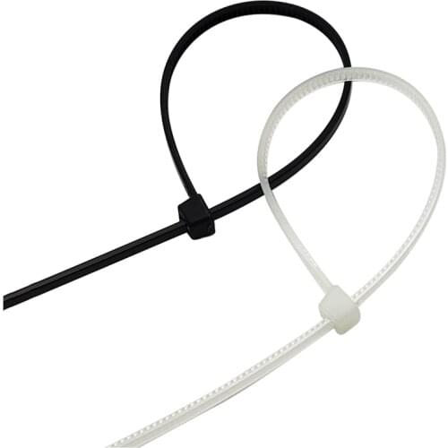 50Pcs Nylon White Cable Self-locking Plastic Wire Zip Ties Set 3*80 3*100 3*200 Fastening Ring Loop Wire Wrap