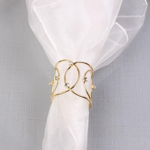 6pcs X-shaped Woven Napkin Ring Chinese Napkin Ring Model Between Napkin Buckle Cloth Ring Simple Modern