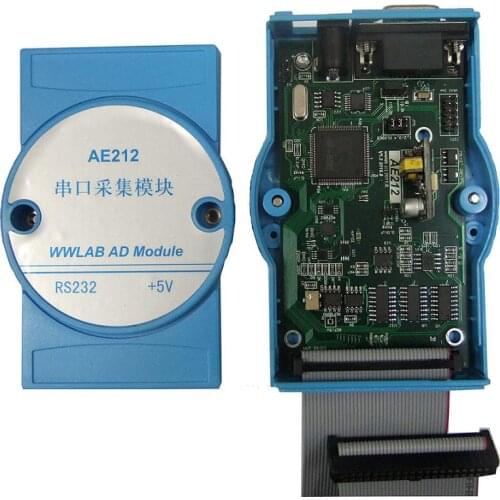 Ae212 serial port RS232 bus ad module 16 bit AD 2-way Da serial port data acquisition module card