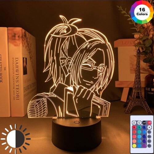 Anime 3d Light Attack on Lamp for Home Decor Birthday Gift Manga LED Night Lamp Titan Usb Battery Led Colorful Acrylic 3D Lamp