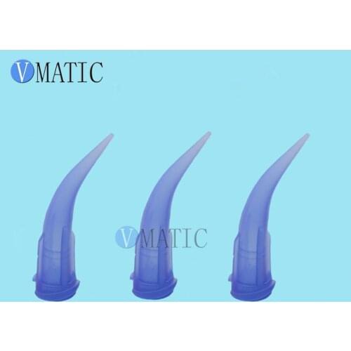 Free Shipping 100pcs 22G Blue Color Plastic Bent TT Glue Dispensing Needle Tips