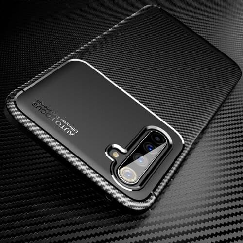 Realme 6 Pro Shockproof Carbon Case for OPPO Realme 6 Pro Case Silicone TPU cover for Realme 6 phone Case Soft Back Cover