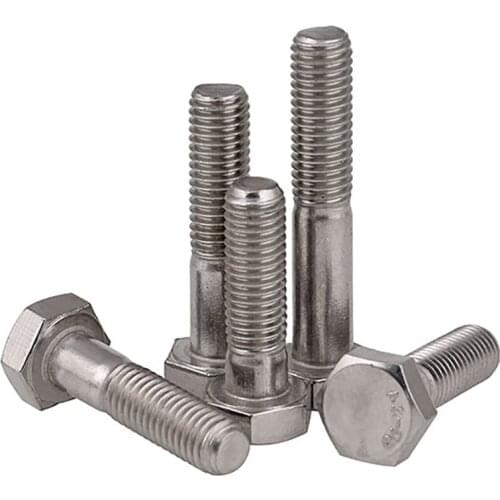 Partially Thread External Hex Head Screws A2 Stainless Steel Half Thread Outside Hexagon Bolts M6 M8