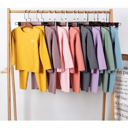 Childrens Long John For Johns Kids Sleeve Children Pajama Suit Underwear Boys Girls' Autumn Clothes Pants