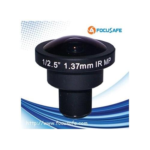 Focusafe 5 Megapixel Fisheye Lens 1/2.5" 1.37mm Wide Angle of View 185degree CCTV Camera Lens for Panoramic viewing