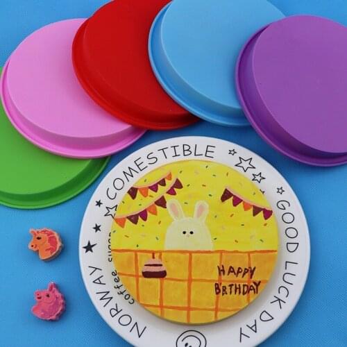 Single Small Round Silicone Cake Mold Baking Pan High Temperature Resistant Non-stick Mold Easy To Clean Baking Tools