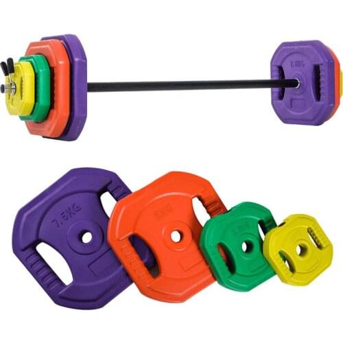 Aerobics Barbell Suit Men And Women Home Fitness Squat Texture Weightlifting Equipment Gym Color Hand Grab Barbell