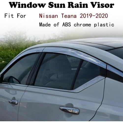 ABS Chrome plastic Window Visor Vent Shades Sun Rain Guard car accessories For Nissan Teana 2019-2020